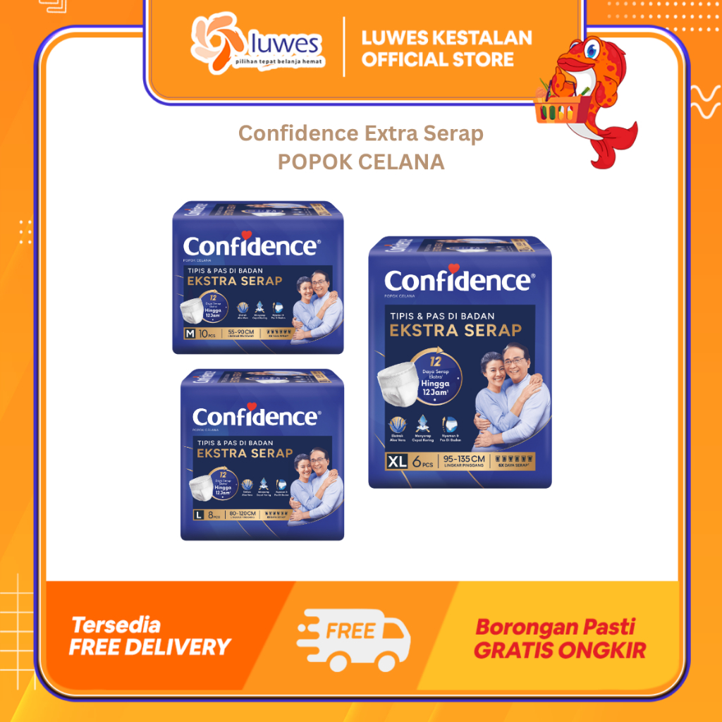 [PROMO] Confidence Ekstra Serap Popok Celana Dewasa | Popok Dewasa Confidence Celana Ekstra Serap | 