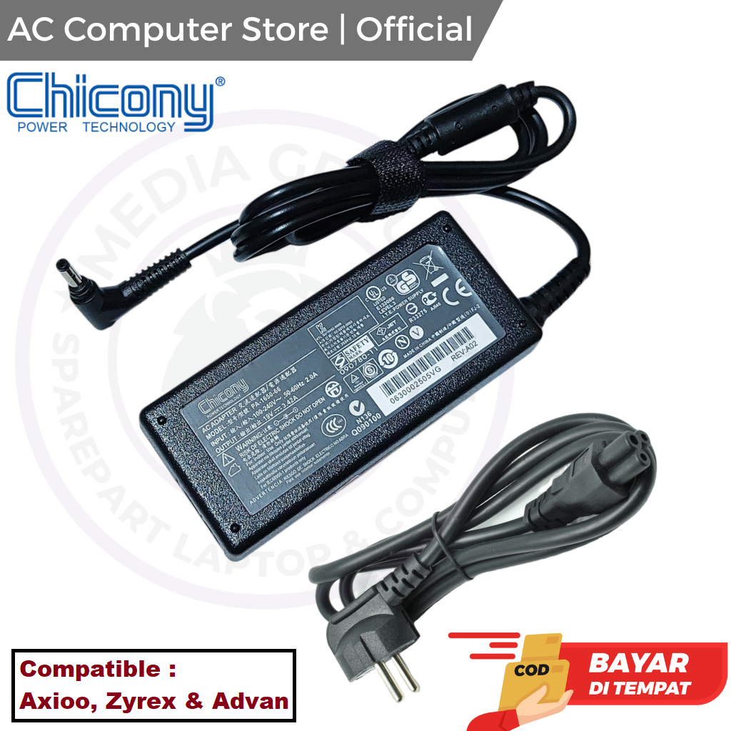 Charger Axioo MyBook Z Series Z6,Z6 Metal,Z10 Metal Axioo SAGA 4 SAGA 10 SAGA 12