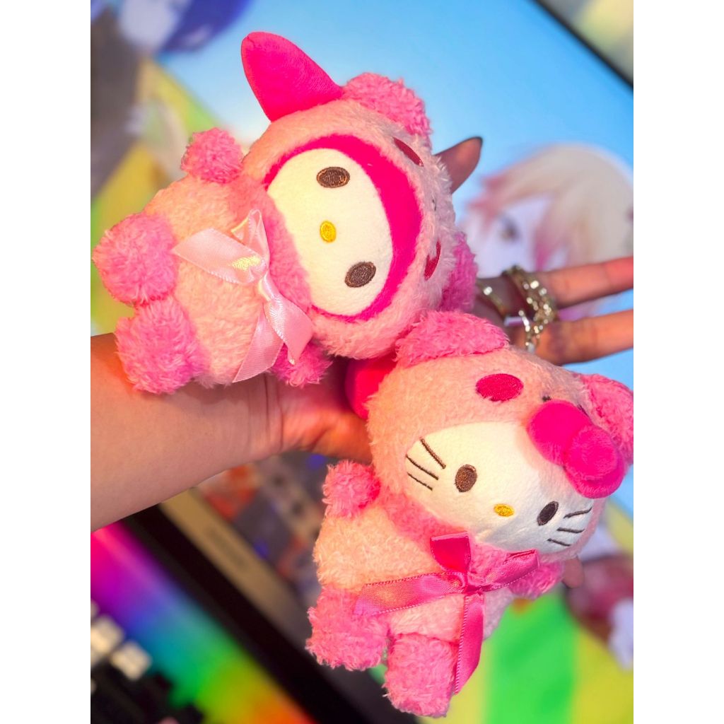 BAG CHARM GANCI PLUSH BONEKA SANRIO HELLO KITTY MY MELODY PAJAMA