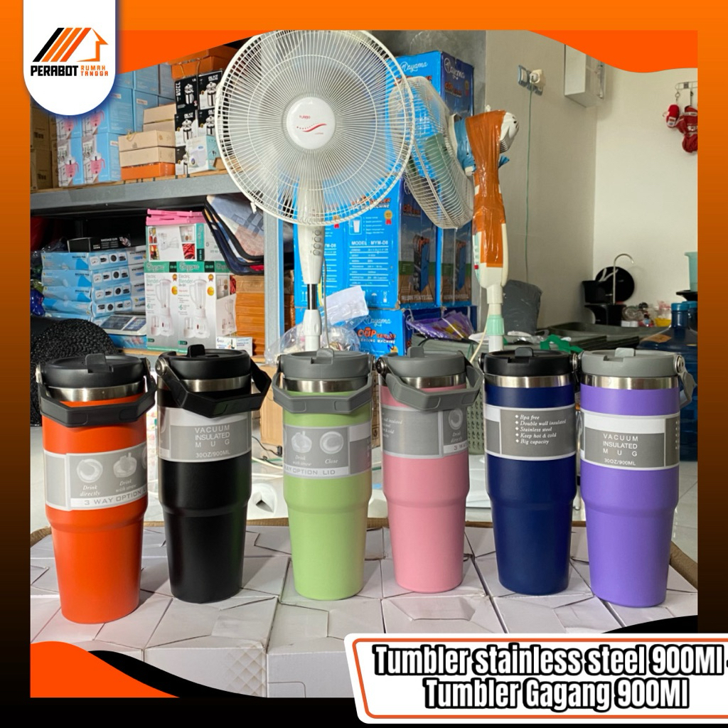 Tumbler Gagang Murah 900ML - Tumbler Stainless Steel 900ML