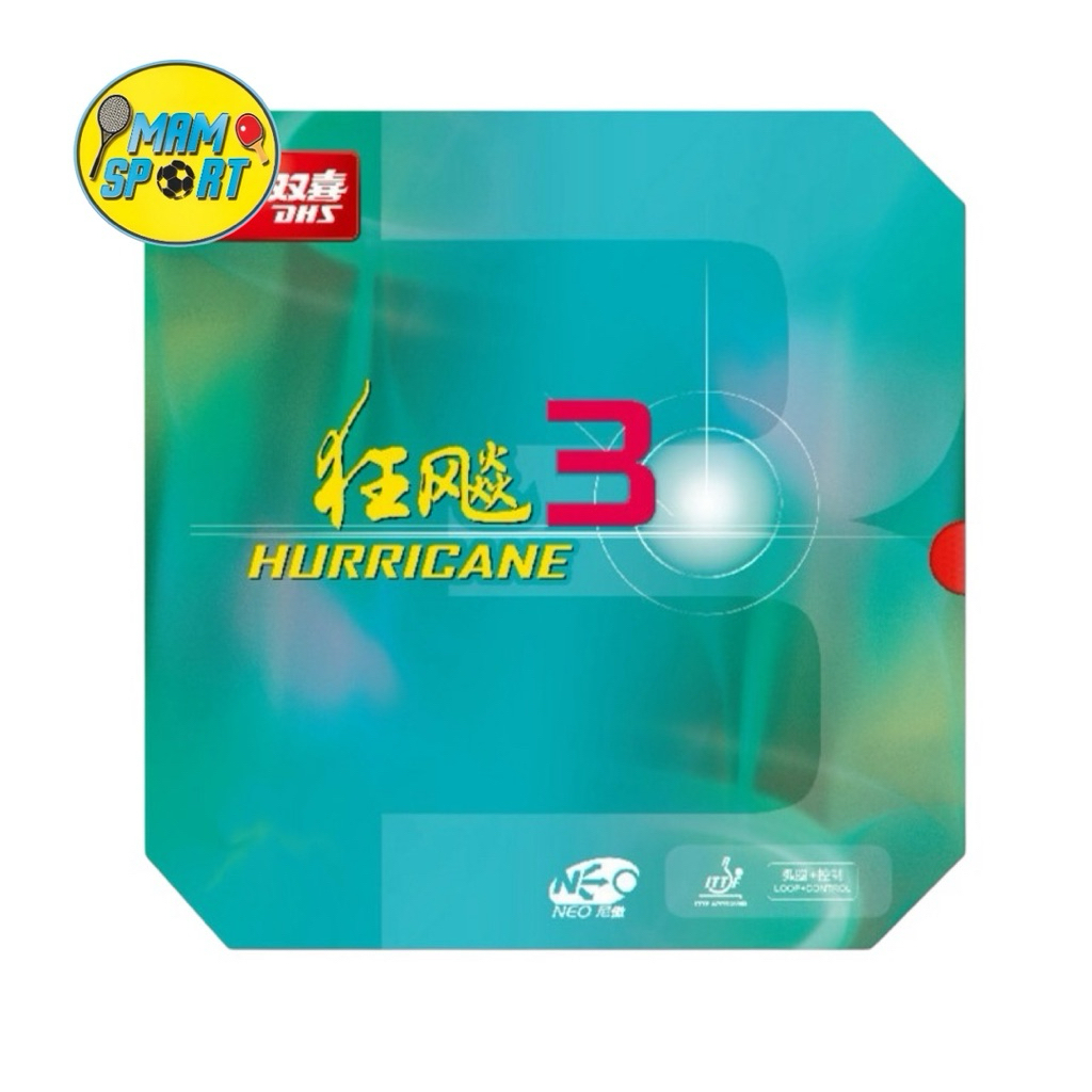 Karet Bet Pingpong Tenis Meja DHS HURRICANE 3 NEO Original