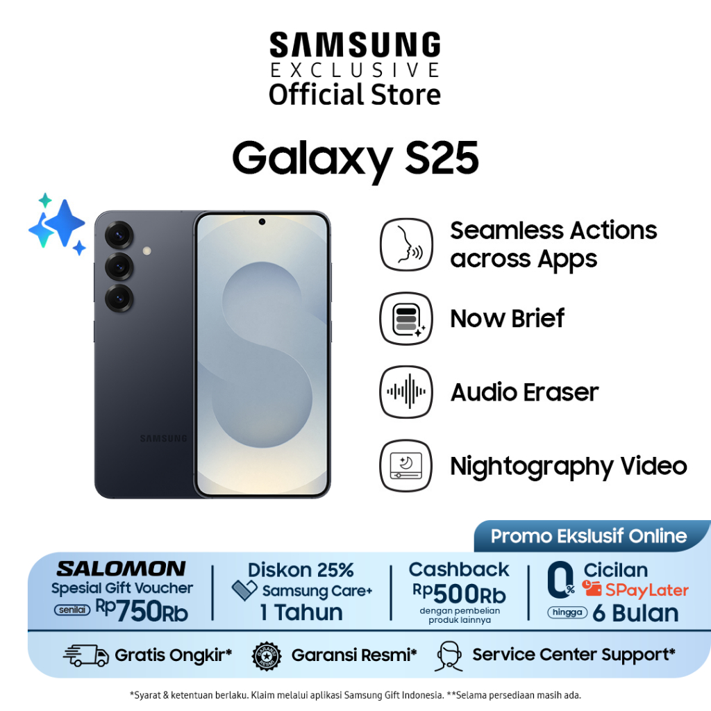 Samsung Galaxy S25 12/512GB Online Exclusive Color - Blueblack | Smartphone AI | Galaxy AI | Kamera 
