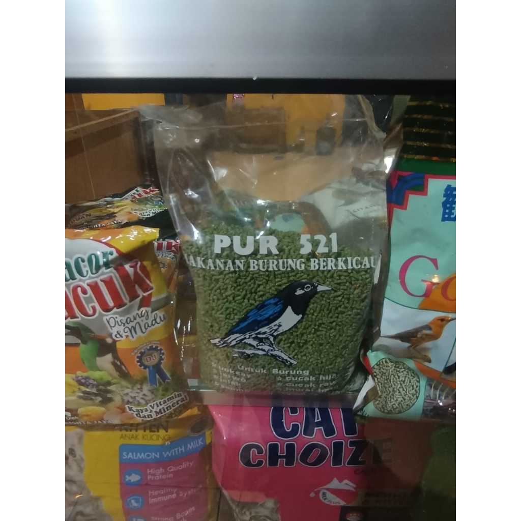 Pur 521 Voer pakan 521 burung hijau sachet