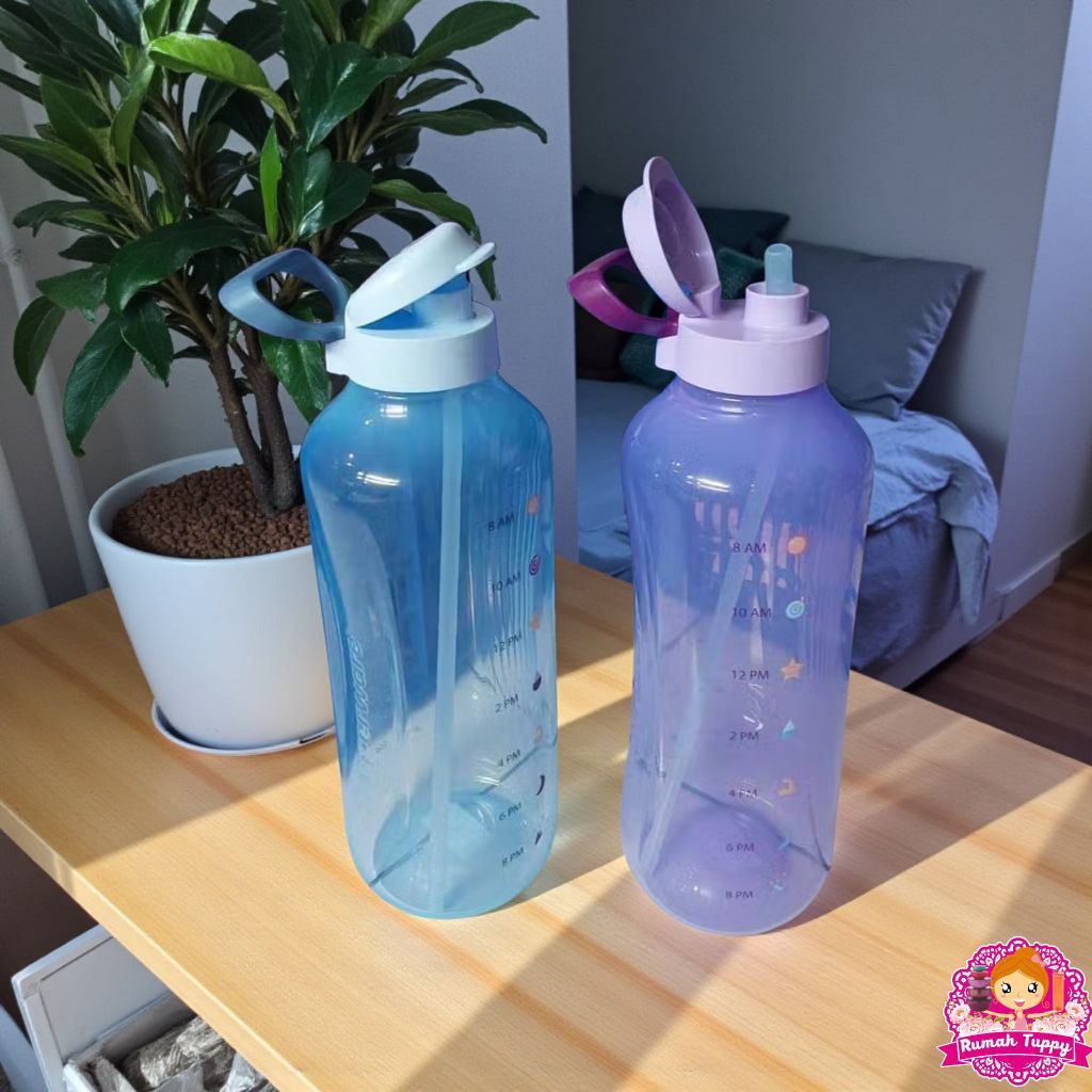 Wadah Tempat Botol Minum Besar Aquavibe 2 Liter Tupperware Tuppy Murah