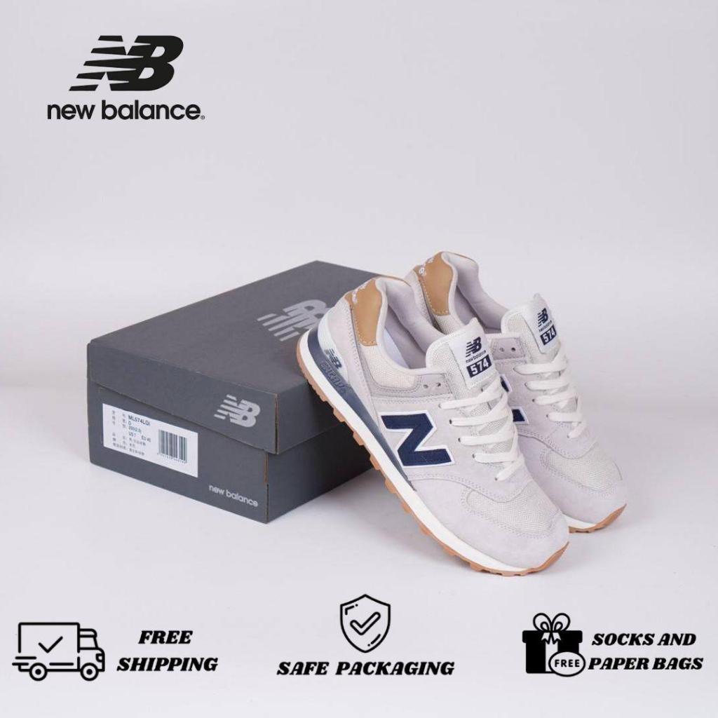 Sepatu New Balance 574 Beige Navy