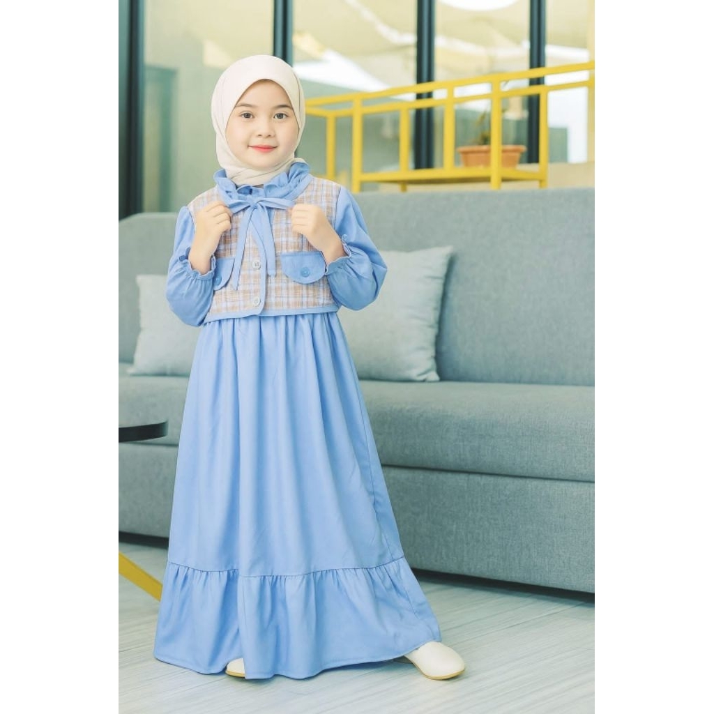 Gamis HAS Kids FREE JILBAB | Gamis rayon premium | gamis polos jilbab | baju muslim TK | baju muslim