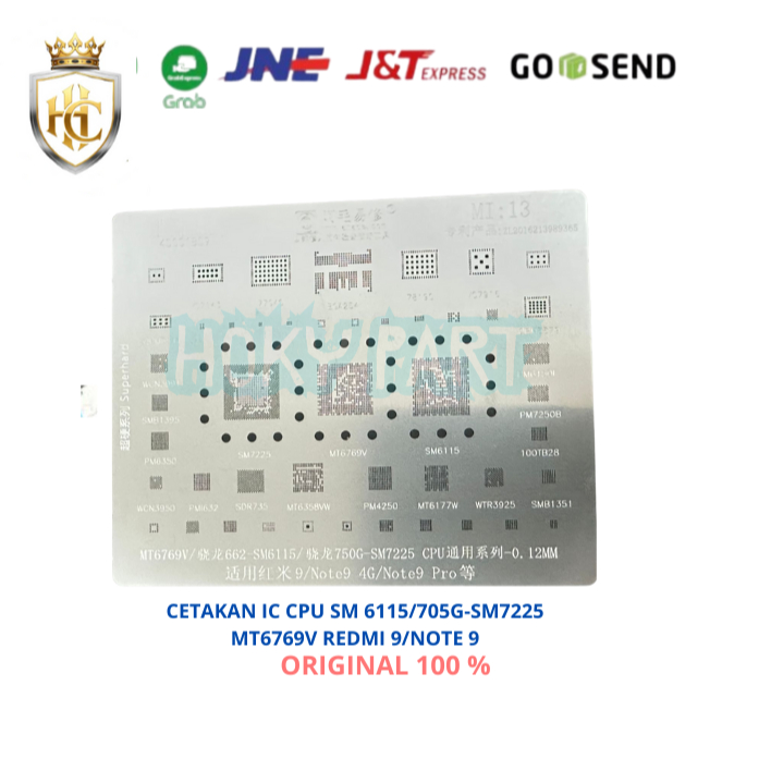 CETAKAN IC CPU SM 6115/705G-SM7225 MT6769V REDMI 9/NOTE 9 AMOE ORIGINAL