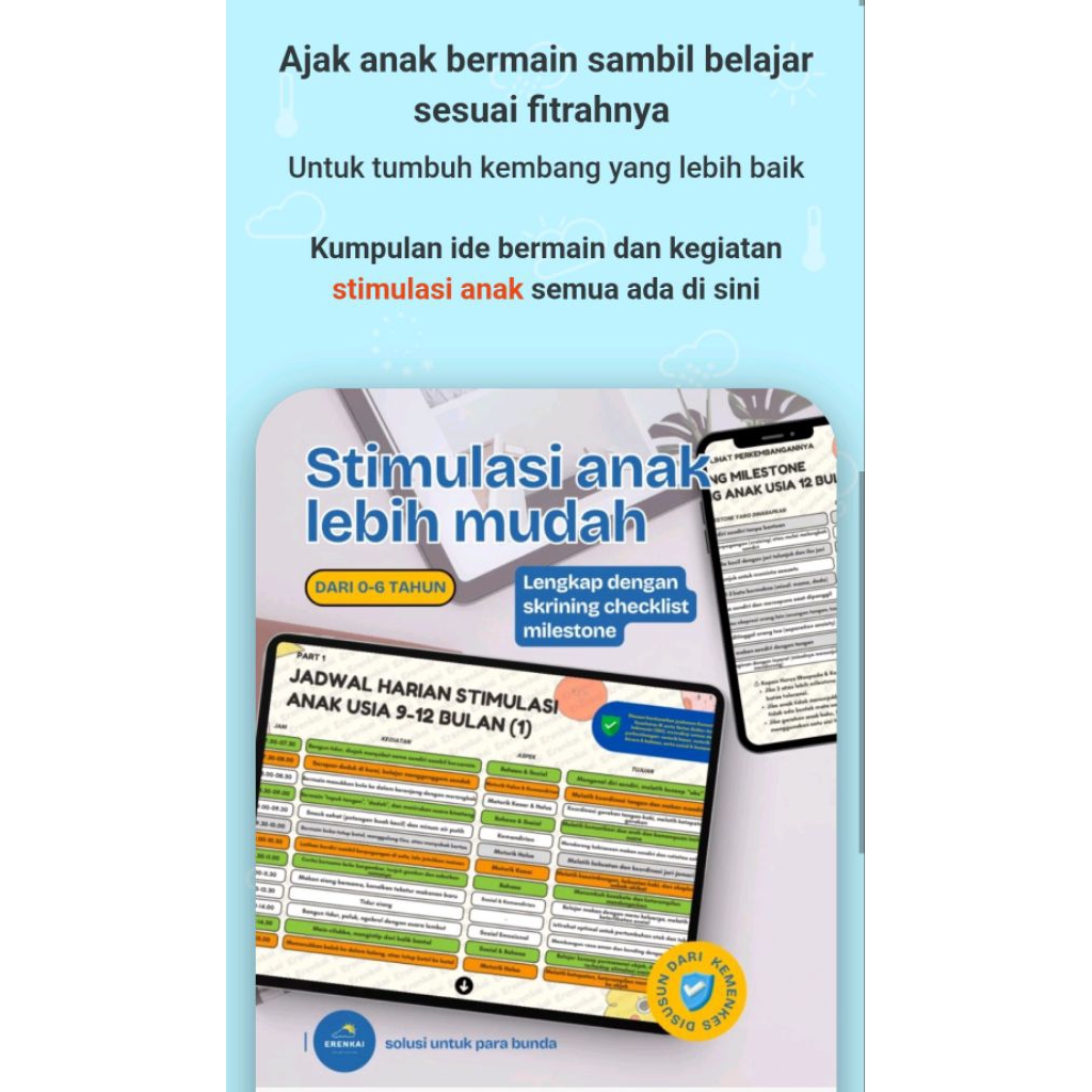230 list Jadwal stimulasi harian anak 0-6 tahun lengkap motorik sensorik kognitif pdf print