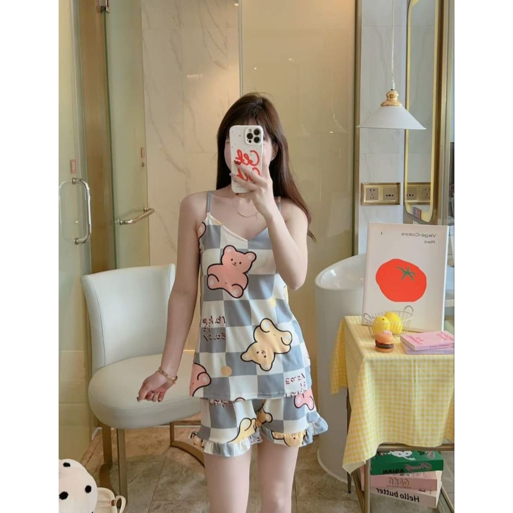 SG Stelan Baju tidur Kensi Tali Satu Baju tidur Fashion Baju tidur Murah