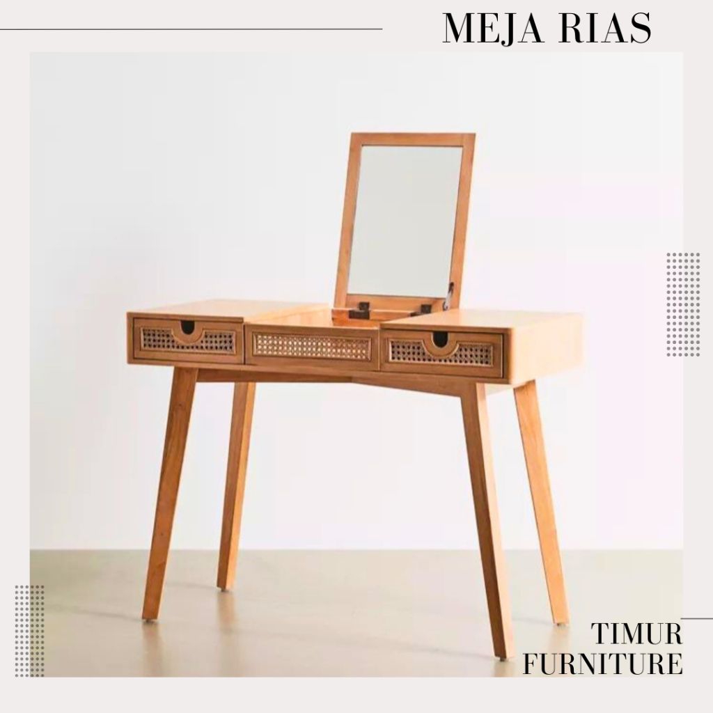 Meja Rias Minimalis Modern Jati