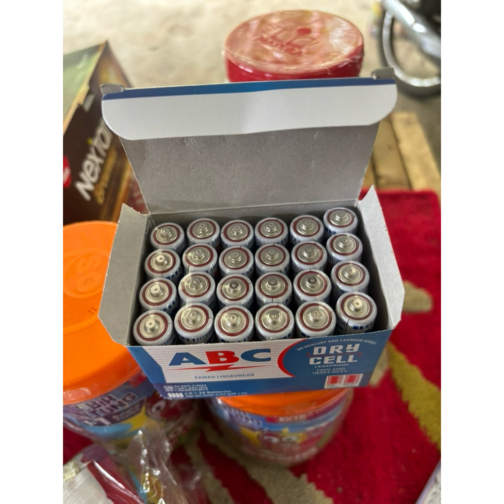 baterai jam ABC 1 box isi 24 baterai
