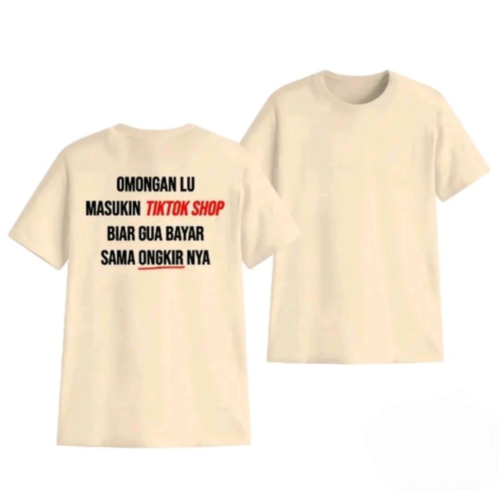 BAJU KAOS T-SHIRT UNSEX DTF TIKTOK SHOP VARIAN WARNA