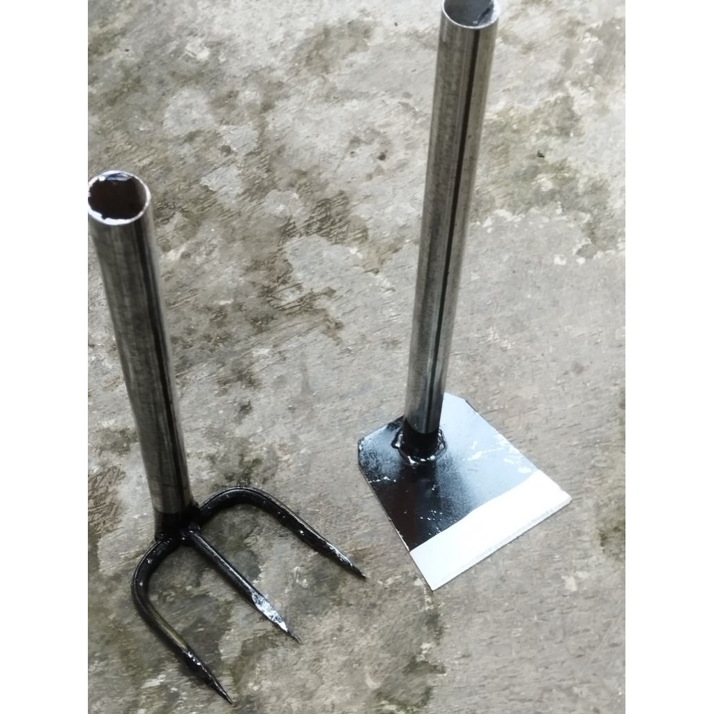 2pcs alat berkebun/cangkul mini/garuk mini gg pipa 30cm