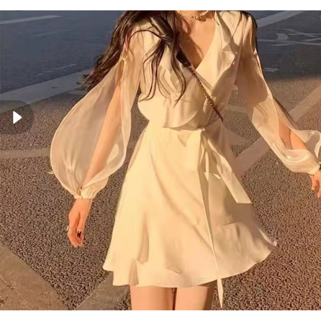 DRESS PUTIH KOREAN STYLE