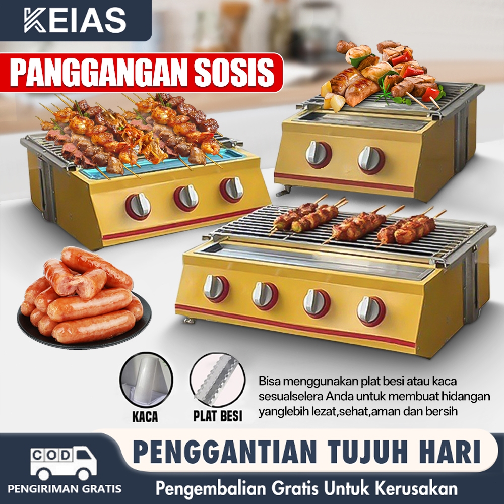 kompor panggangan sosis 6 tungku / kompor panggang sosis sate , Ayam dll - MURAH