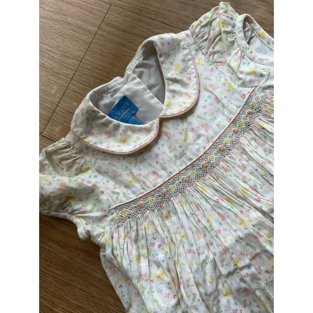 Anavini Smocked Dress Handmade Size 24M atau 2Y