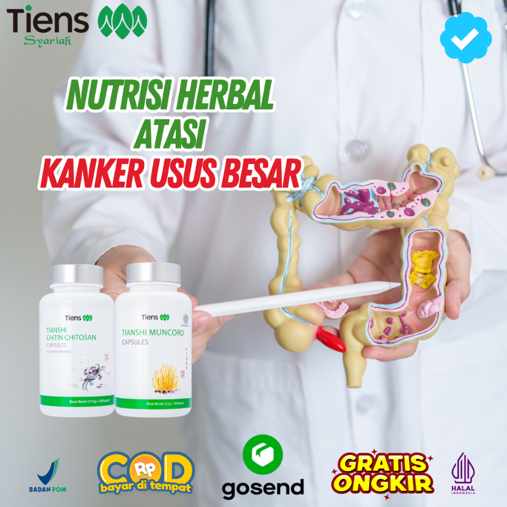 TIENS Tcm Herbal China Kanker Radang Usus Besar Buntu Fitofarmaka Bpom Halal