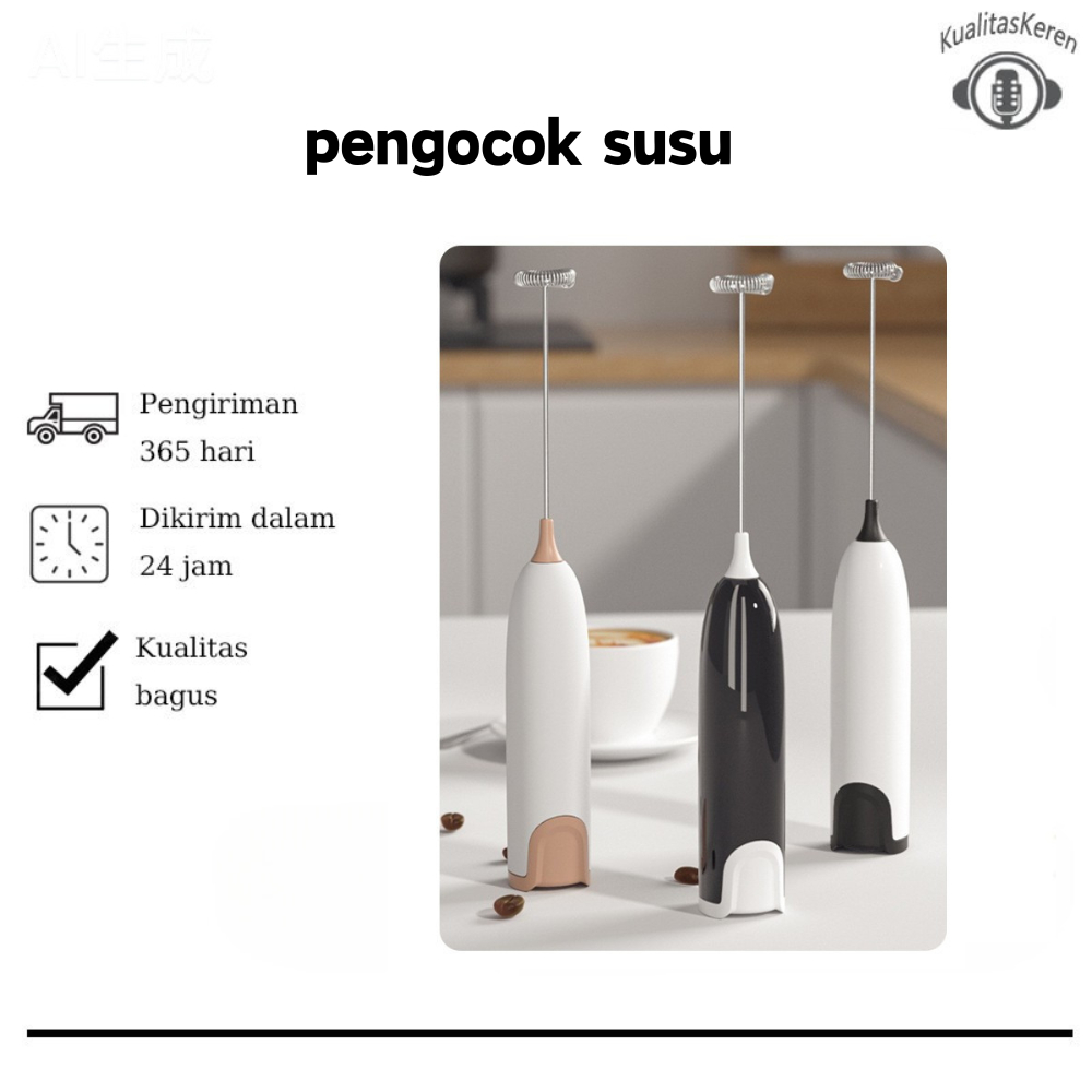 gq_Pembuih Susu Listrik Portabel COD 3 in 1 Alat Kocok Telur Elektrik USB Rechargeable 7W Baterai 50