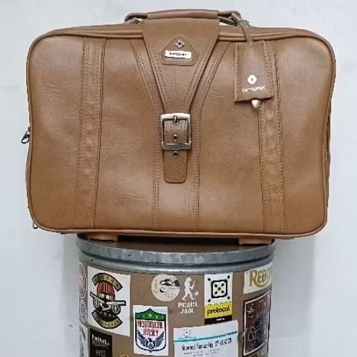 Original SAMSONITE Caribbea 100 Koper Tas Traveling Kulit Vintage