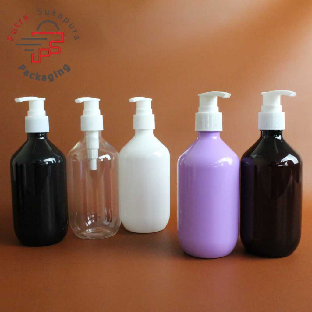Botol pump 300ml mada / botol lotation pump 300ml pump neck 24 putih