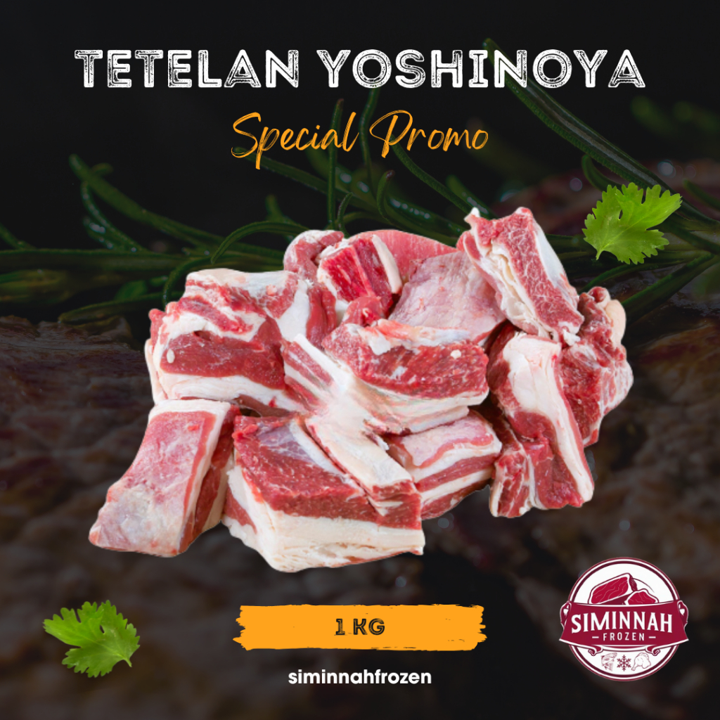 Tetelan Beef Slice Yoshinoya / Trimming Daging 1 Kg Best Seller by Siminnah Frozen