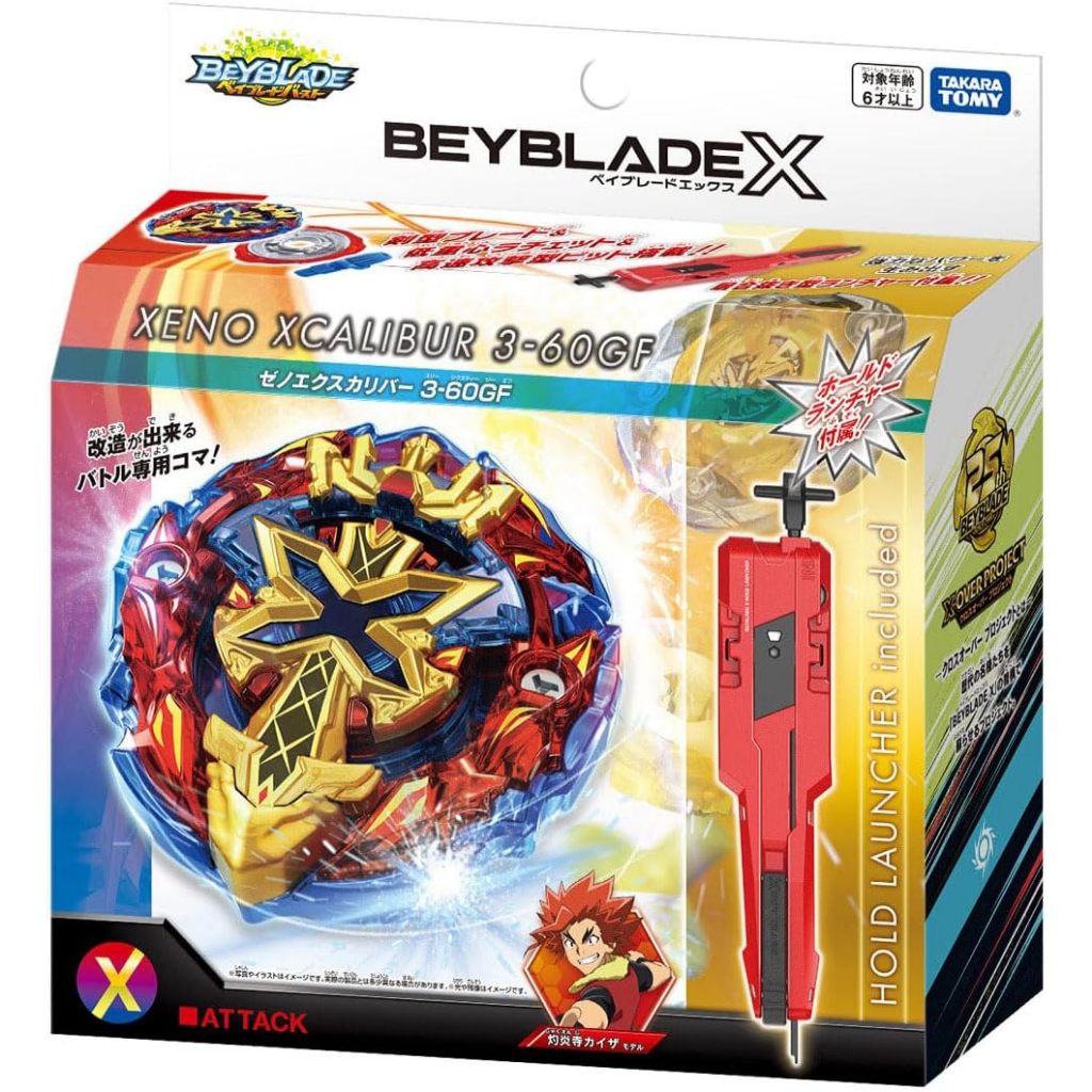 STOK TERBATAS BEYBLADE X BX-00 STARTER XENO EXCALIBUR 3-60GF KODE 351