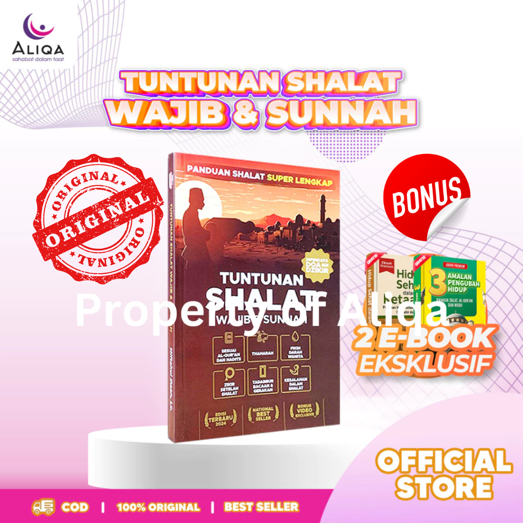 Original Aliqa - Buku Tuntunan Shalat Wajib dan Sunnah Bonus Ebook - Buku Panduan Sholat Wajib