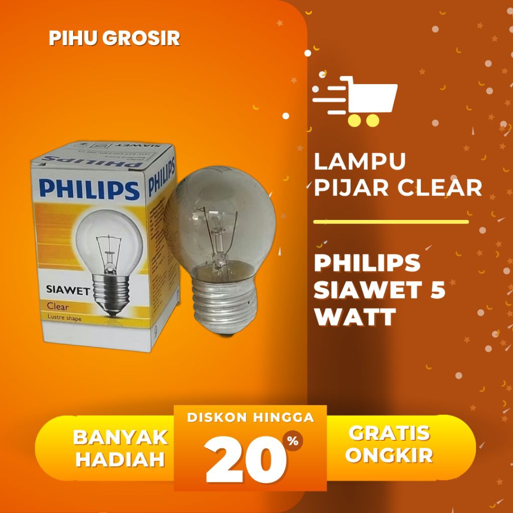 (wajib extra buble ) philips lampu bohlam 5watt siawet lampu ayam atau lampu dekorasi caffe aestetic