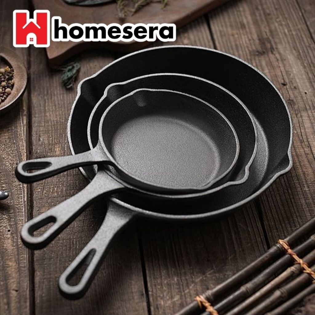 WAJAN BESI CAST IRON BULAT | FRYING PAN CAST IRON | WAJAN BESI COR TEBAL KUAT