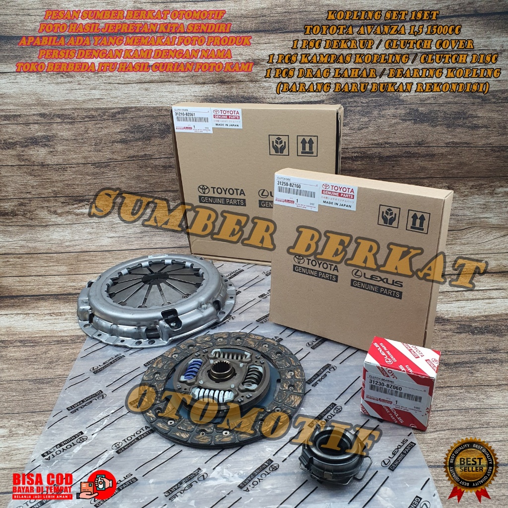 KOPLING SET TOYOTA AVANZA 1.5 RUSH, VELOZ