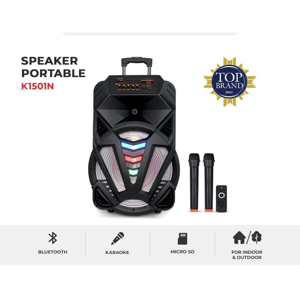 SPEAKER ADVANCE K1501 - SPEAKER BLUETOOTH - SPEAKER PORTABLE - SPEKER - SPEKER WIRELESS - KARAOKE