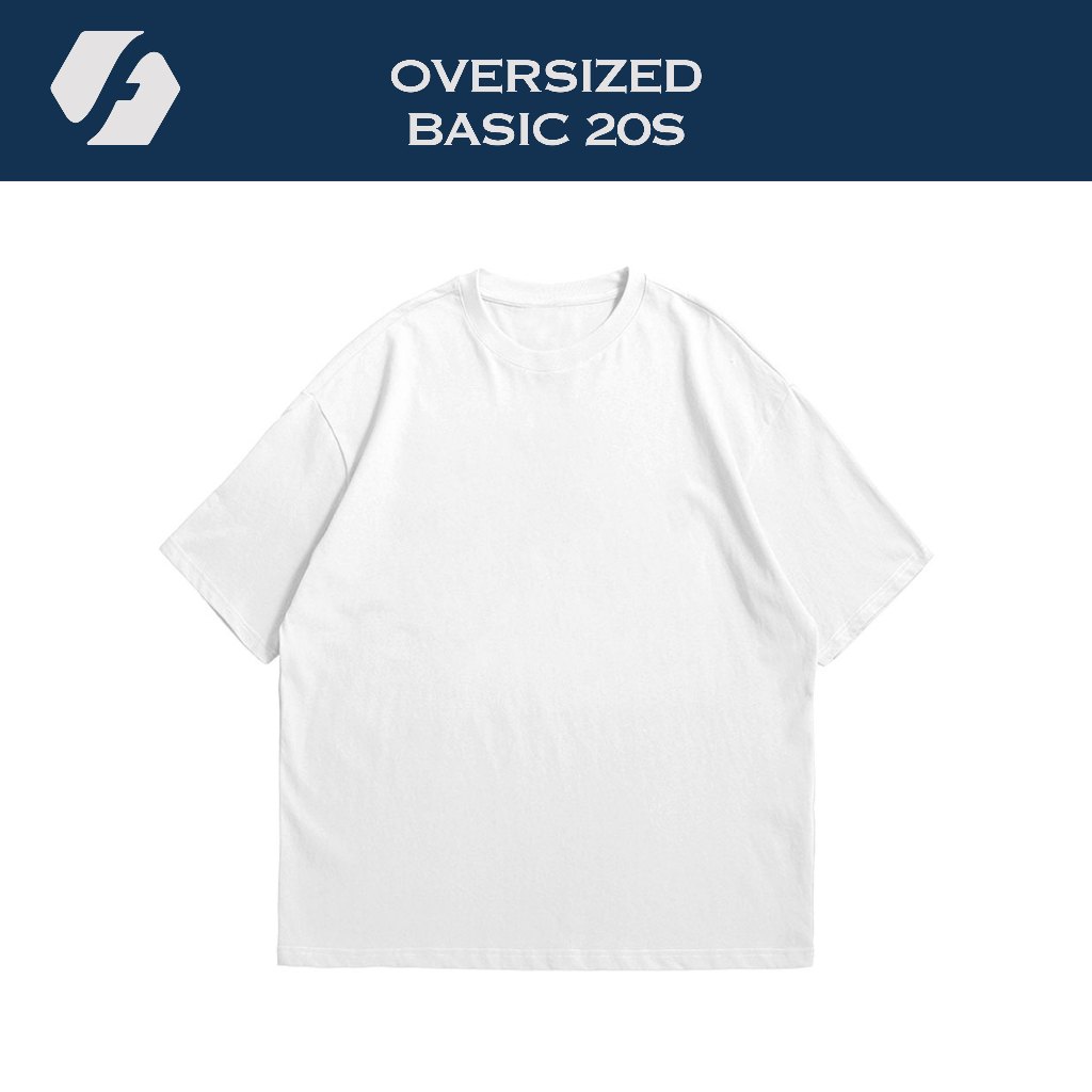 T-Shirt Oversize Kaos Polos 20s Heavyweight - White