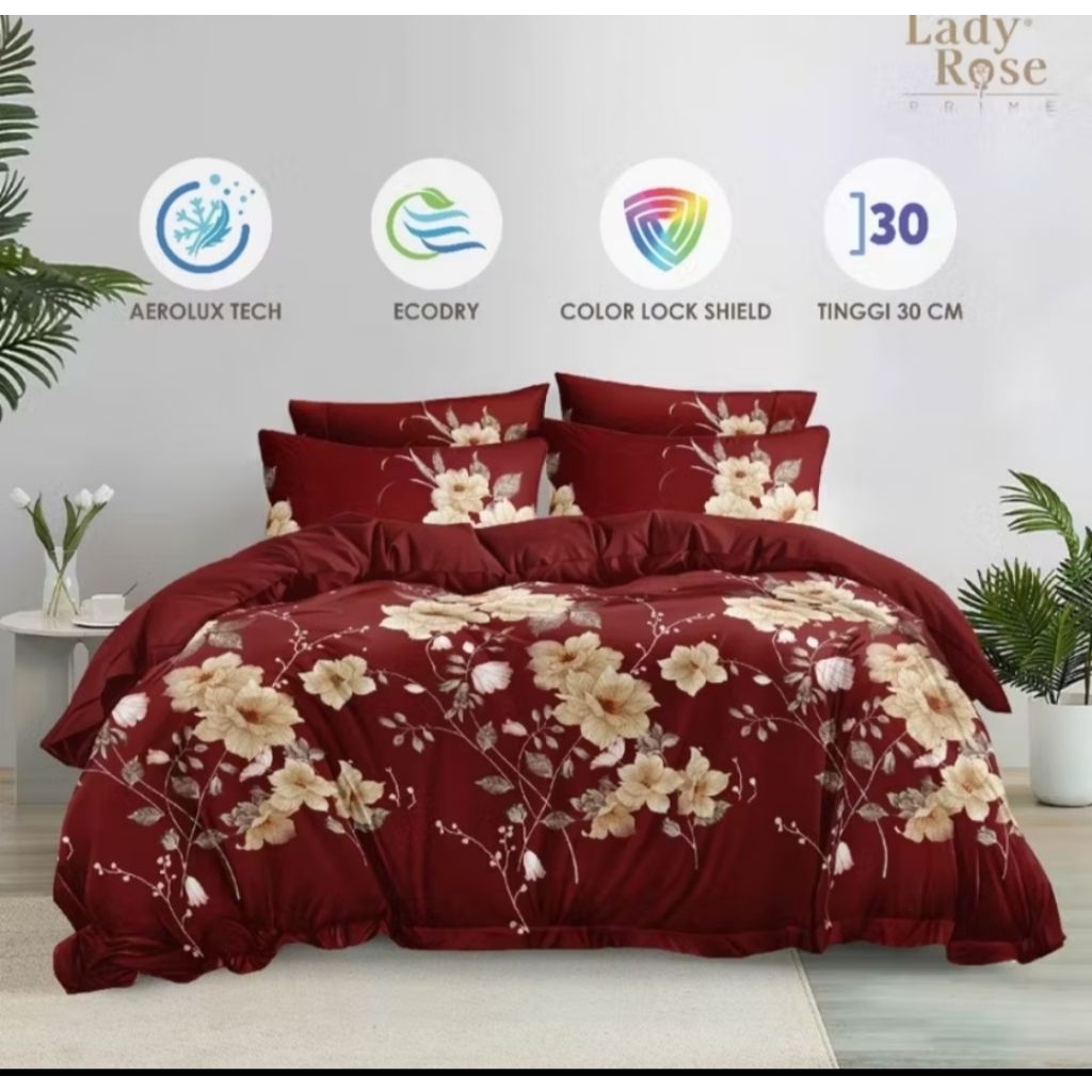 Bed cover set lady rose Vania 180x200x30