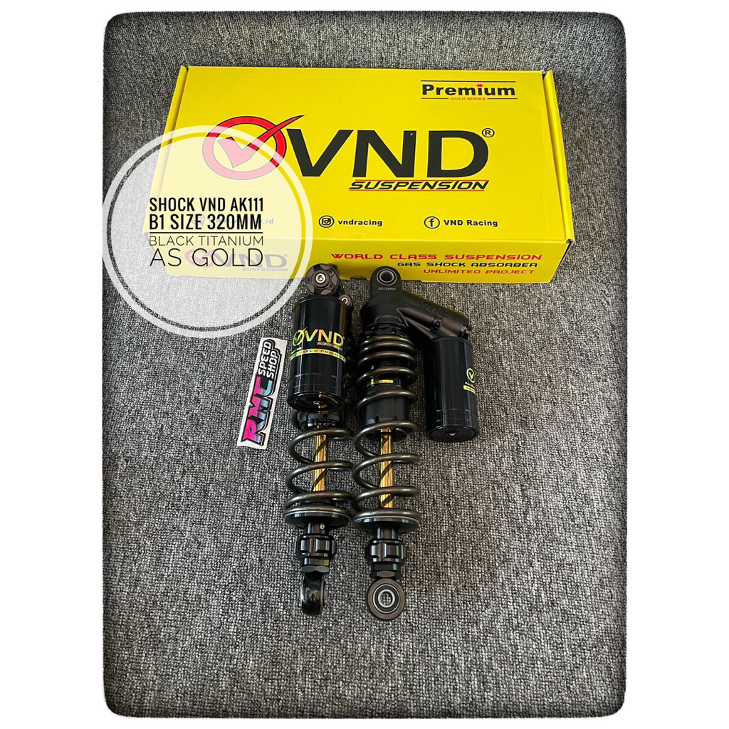 SHOCK VND AK111 320MM ORIGINAL HITAM AS GOLD