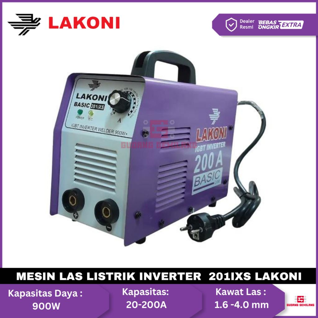 Mesin Las Listrik Lakoni Trafo Mesin Las Basic Inverter 201IXS LAKONI