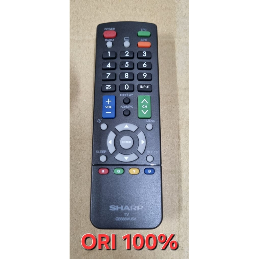 REMOT TV LED SHARP ORIGINAL - REMOT TV SHARP ORIGINAL - GB388WJSA