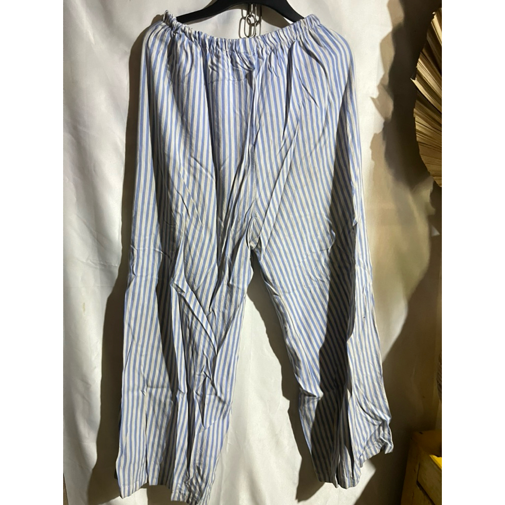 celana kulot garis garis preloved