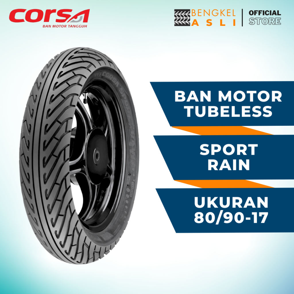 Ban Motor CORSA SPORT RAIN Ring 17 80/90-17 Tubeless (TL)