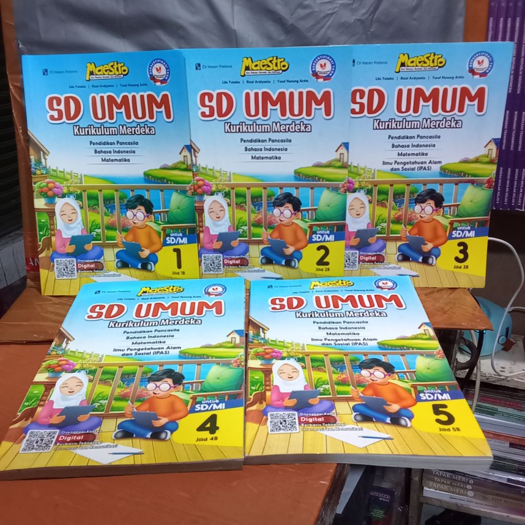 BUKU SOAL SD MI MAESTRO UMUM KURIKULUM MERDEKA KELAS 1B'2B'3B'4B'5B'6'B CV HASAN PRATAMA