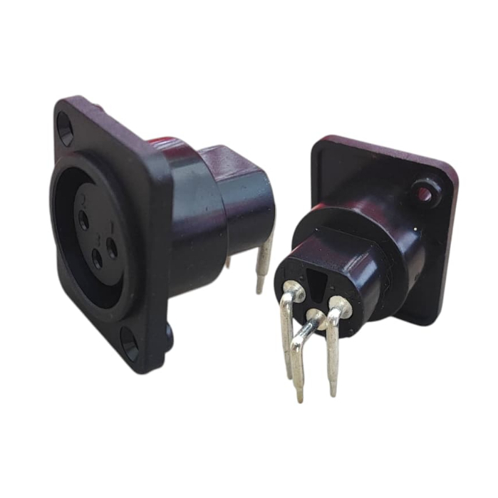 soket canon female kaki bengkok / soket canon body female