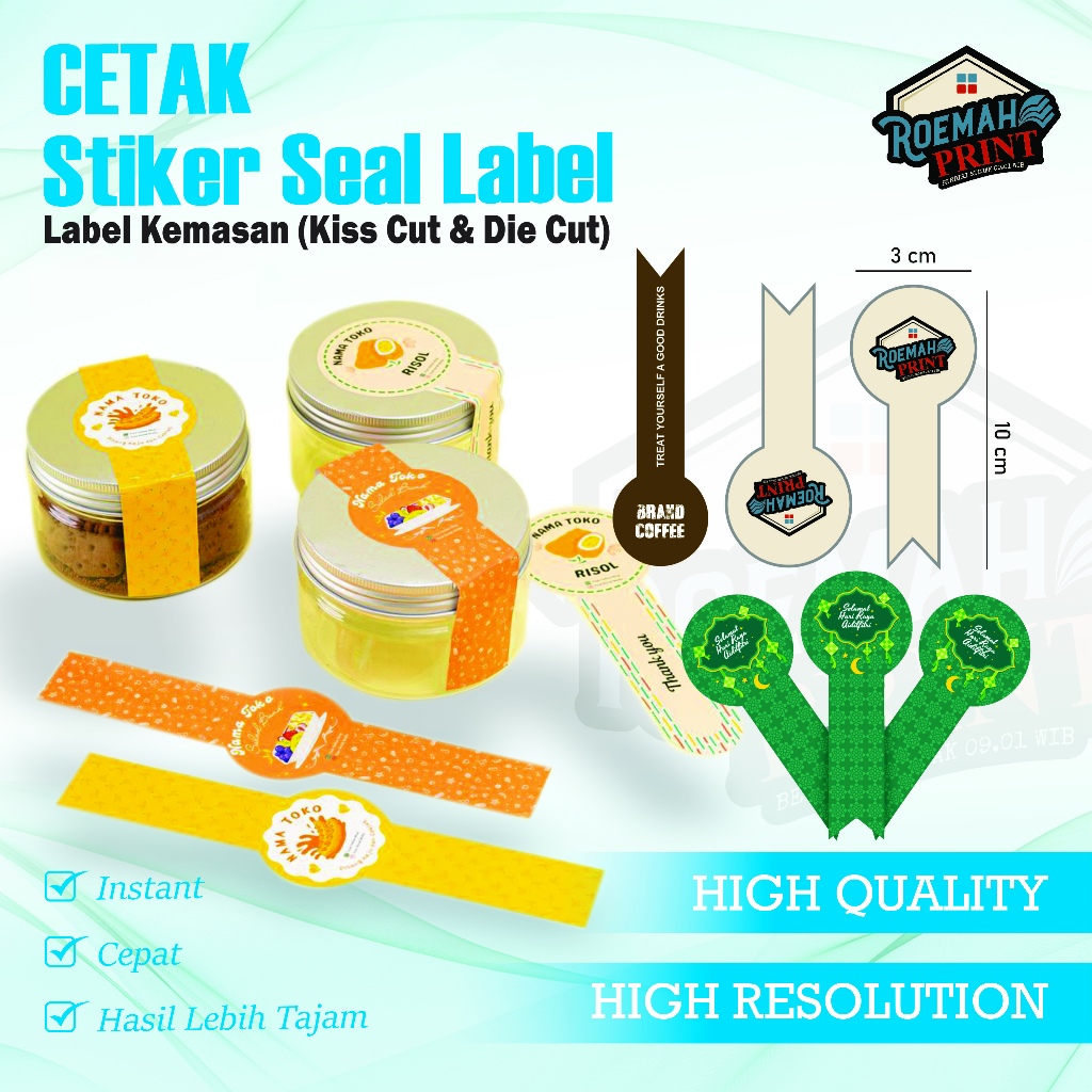 Stiker Seal Packaging Box Makanan | Stiker Label Segel Kemasan Botol