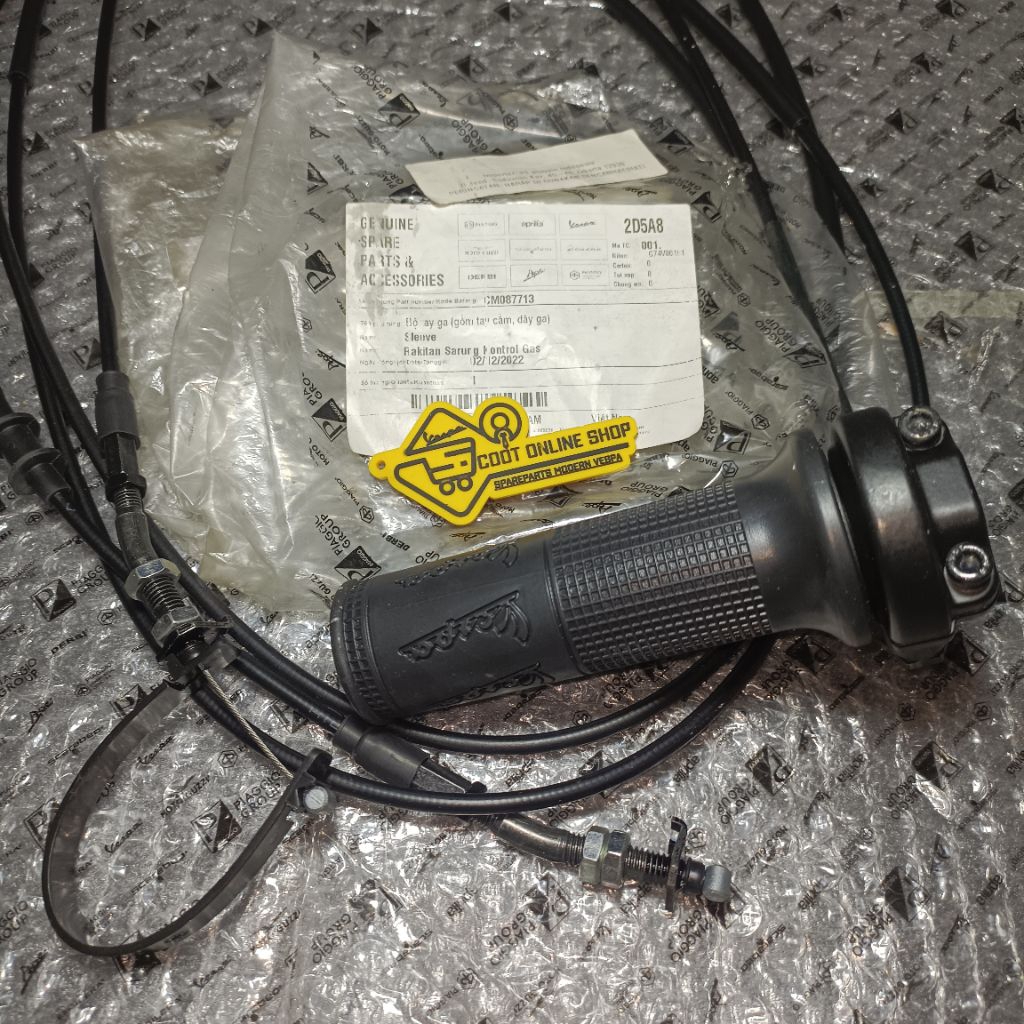 Kabel Gas Set + Slongsong Gas Vespa Matic Lx S I-Get Original