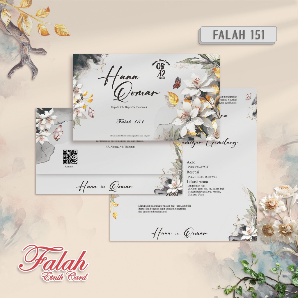 FALAH 151 Cetak Undangan Pernikahan | Gratis Undangan Digital | Undangan Nikah Siap Sebar |  Gratis 