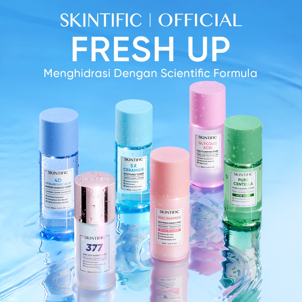 SKINTIFIC - Essence Toner Series | Niacinamide Brightening 5X Ceramide Calm Down Soothing Barrier No