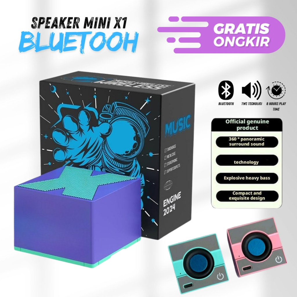 X1 SPEAKER MINI BLUETOOTH PORTABLE 5.0 Stereo Surround Mini Speaker Outdoor Subwoofer Loudspeaker Au