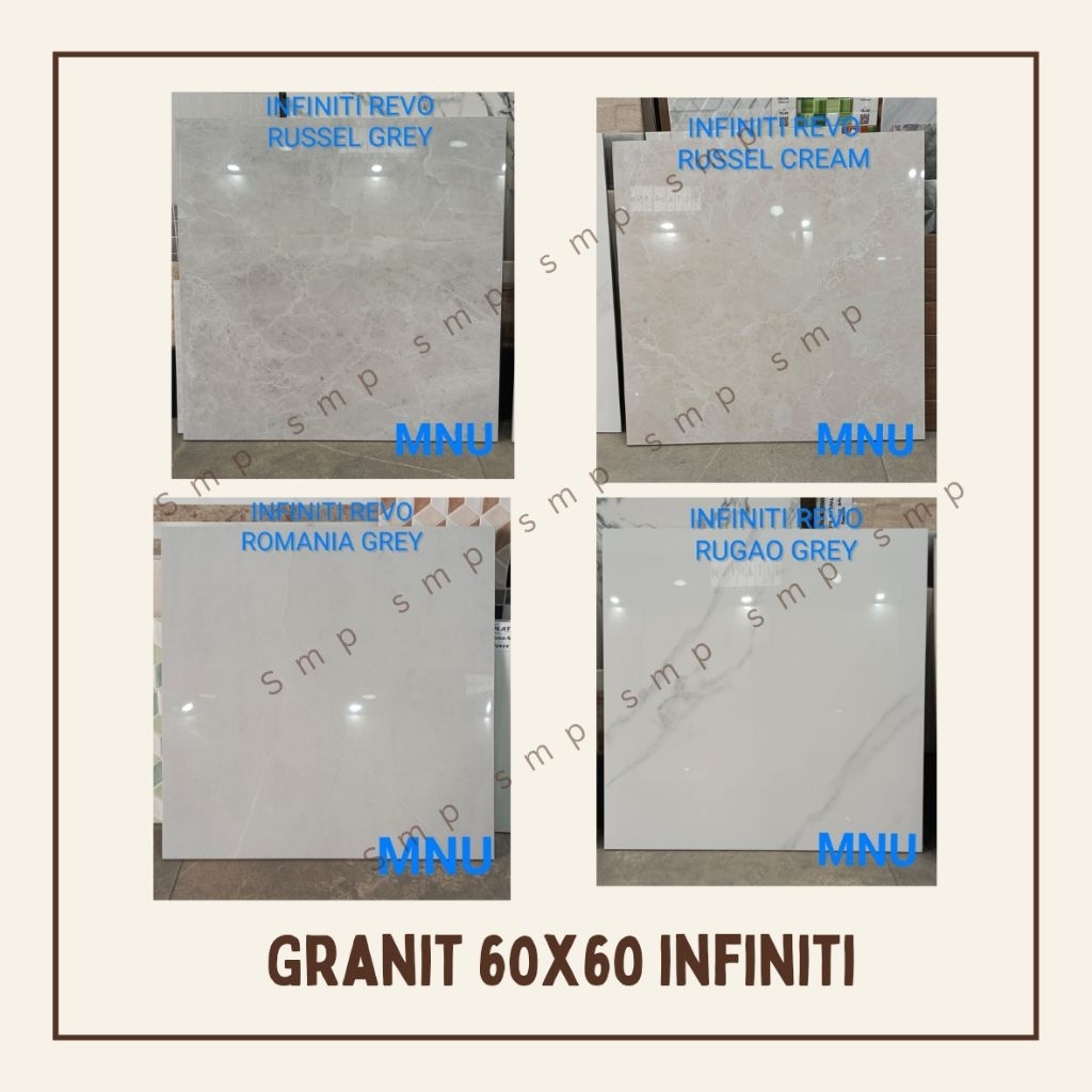 Infiniti Granit 60x60 Abu Putih Cream