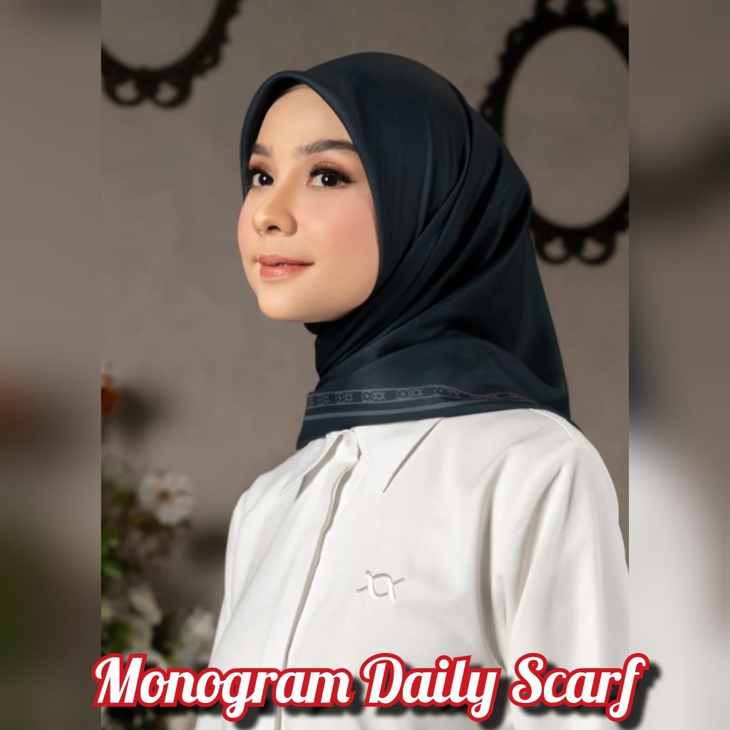 WEARING KLAMBY MONOGRAM DAILY SCARF