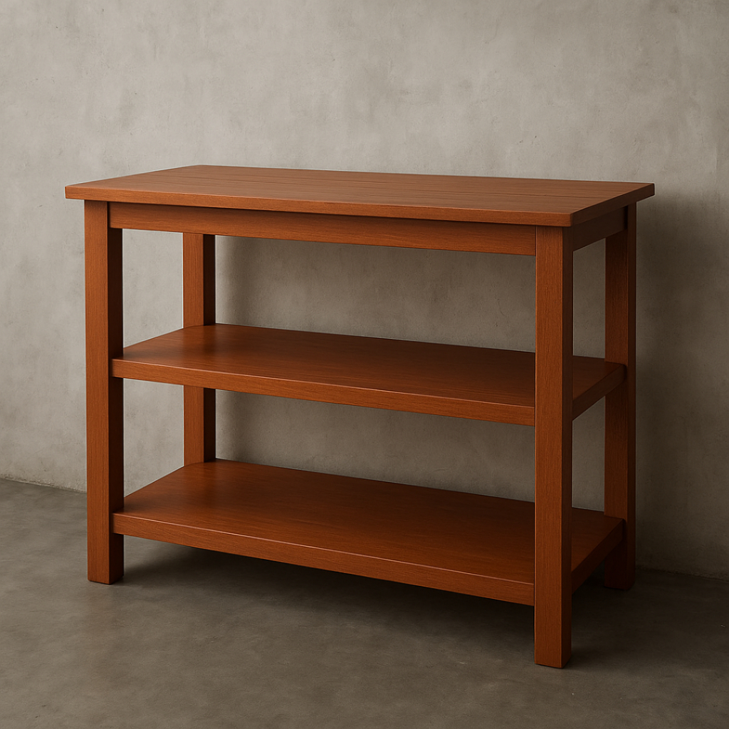 Meja Dapur / Meja Etalase / Rak Etalase Polos Kayu Minimalis 2 Susun ( 60 / 80 )