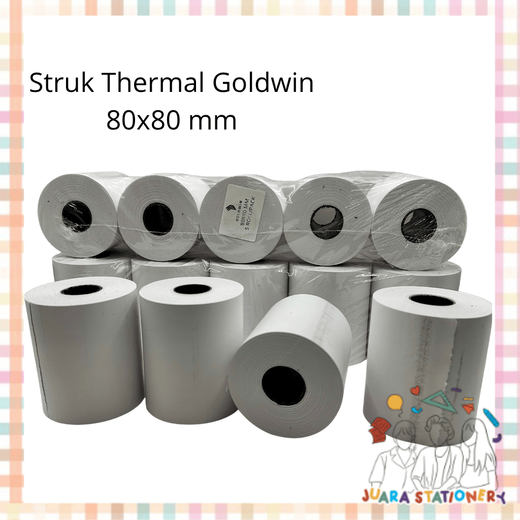 (1625) Struk Thermal 80x80 Goldwin (SATUAN) / Kertas Printer Thermal Kertas Struk