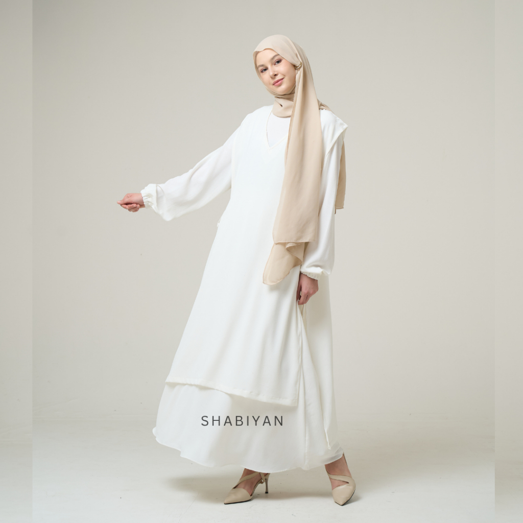 SHABIYAN Gamis Putih Umroh Outer Inner